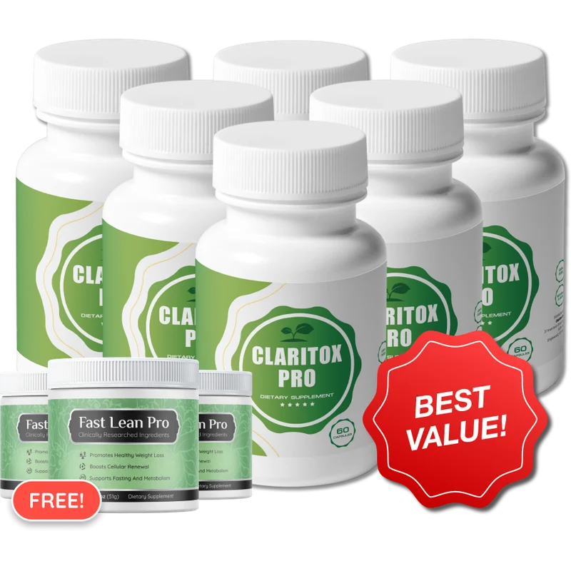 Claritox Pro Cognitive Health — 6 Bottle / 180 Day Pack